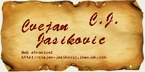Cvejan Jasiković vizit kartica
